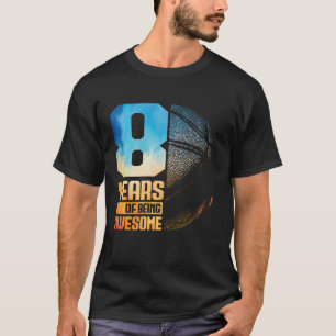 8th Birthday Boys Basketball Player Basketball 8 Y T-Shirt