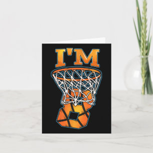 8th Birthday Bysketbyll Player I'm 8 Boys Girls B- Card