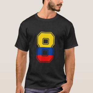 8th Birthday Colombian 8 Years Old Number 8 Colomb T-Shirt