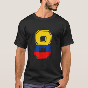 8th Birthday Colombian 8 Years Old Number 8 Colomb T-Shirt