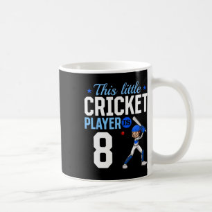 8th Birthday Cricket Player  Coffee Mug