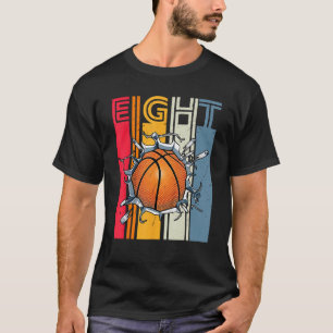 8th Birthday Decorations For Boys Basketball Eight T-Shirt