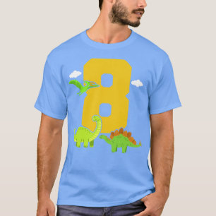 8th Birthday Dinosaur T-Shirt