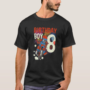 8th Birthday Dirt Bike Boy Party Offroad Biking 8 T-Shirt