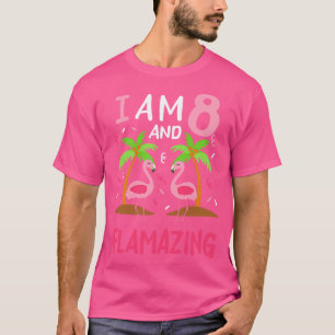 8th Birthday Flamingo 1 T-Shirt