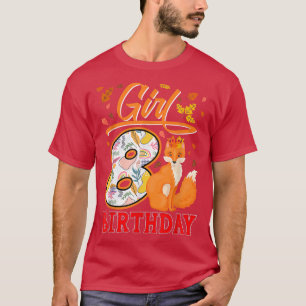 8th Birthday Fox Girl Lover 8th Birthday Fox Zoo W T-Shirt