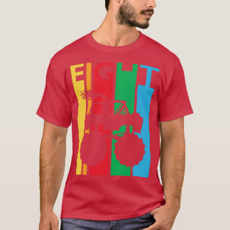 8th Birthday Gift Eigth Colourful Monster Truck 8  T-Shirt