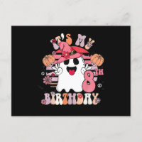 8th Birthday Gifts Spooky Boo Groovy Retro 70s