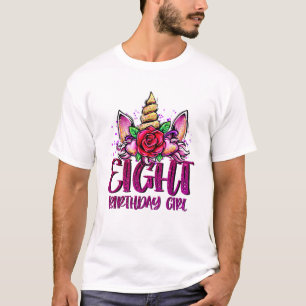 8th Birthday Girl Shirt 8 Year Old Girl Birthday G