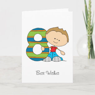 8th Birthday - Greetings card - Boy
