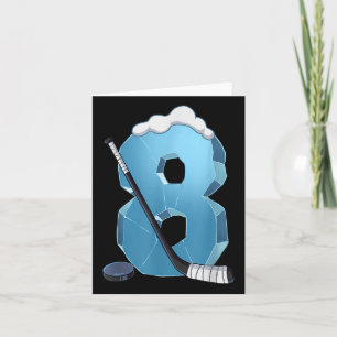 8th Birthday Ice Hockey T-shirt.png Card