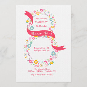 8th Birthday Invitation