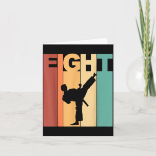 8th Birthday Karate Taekwondo Theme 8 Year Old Card