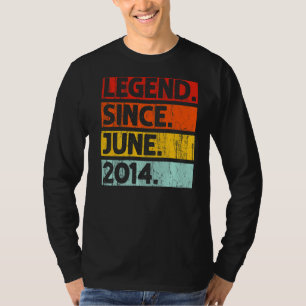 8th Birthday Legend Since June 2014 8 Years Old T-Shirt