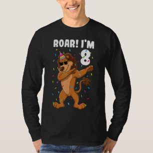 8th Birthday Lion Boy Roar I'm 8 Years T-Shirt