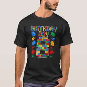 8Th Birthday Master Builder 8 Years Old Block Buil T-Shirt