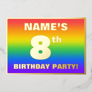 8th Birthday Party: Fun, Colourful Rainbow Pattern