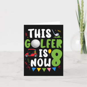8th Birthday Party Golf Boy Eight Year Old Golf Pl Card