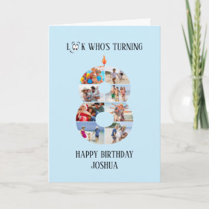8th Birthday Photo Card