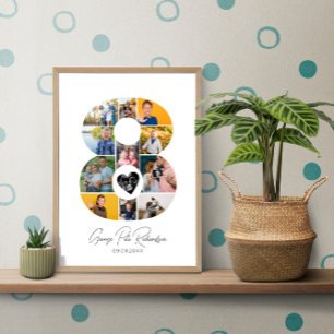 8th Birthday Photo Collage Poster Keepsake