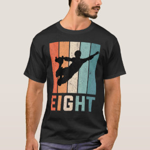 8th Birthday Retro Roller Skating Boys Girl 8 Year T-Shirt