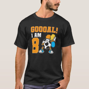 8th Birthday Soccer Themed Birthday Party 8 Years T-Shirt