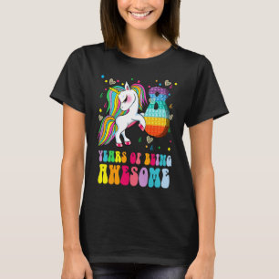 8th Birthday Unicorn Fidget Pop It Birthday Girl 8 T-Shirt