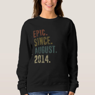 8th Birthday Vintage Epic Since August 2014 Sweatshirt