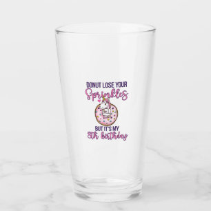 8th Donut Birthday Party Unicorn Eight Year Old Sw Glass