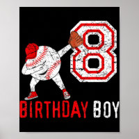 8th Eighth Birthday Gift Tee 8th Baseball Born 201