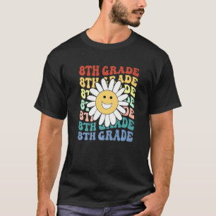 8th Eighth Grade Teacher Back To School Retro Sunf T-Shirt