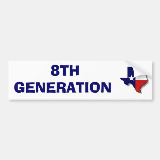 8TH  GENERATION - 1 BUMPER STICKER