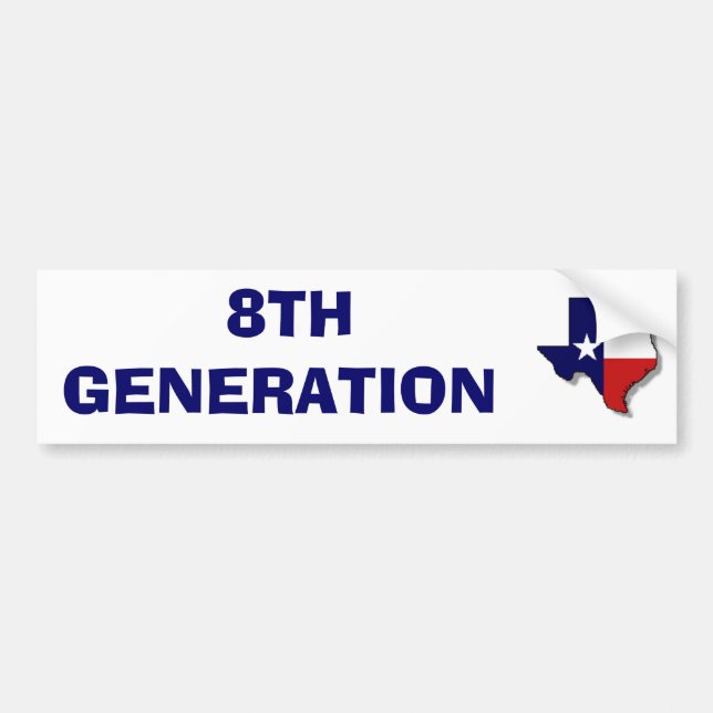 8TH  GENERATION - 1 BUMPER STICKER (Front)