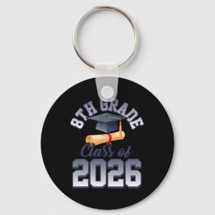 8th Grade Cl Of 2026 Graduation Key Ring