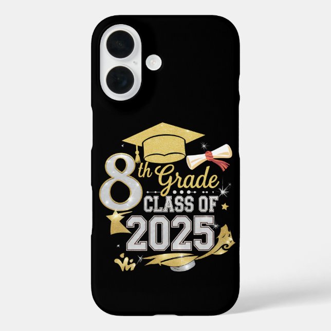 8th Grade Class Of 2025 Graduate Graduation Case-Mate iPhone Case (Back)
