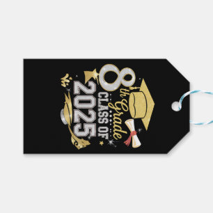 8th Grade Class Of 2025 Graduate Graduation Gift Tags