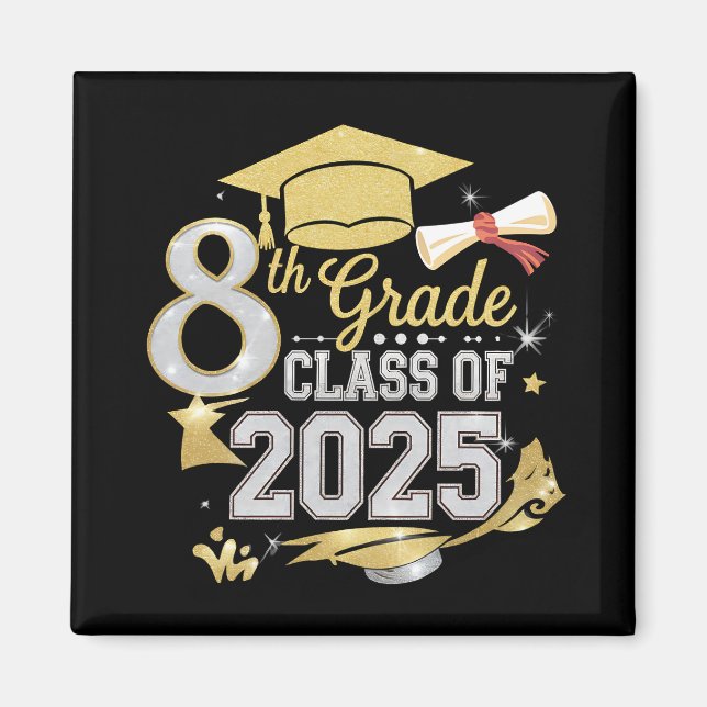 8th Grade Class Of 2025 Graduate Graduation Magnet (Front)