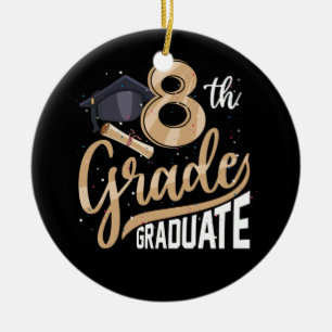 8th Grade Graduate Class 2022 Graduation Senior Ceramic Tree Decoration