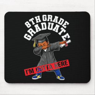 8th Grade Graduation Cl Of 2026 Dab Black Boy Grad Mouse Pad