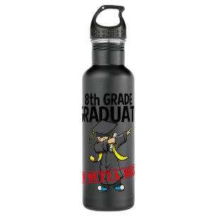 8th Grade Graduation Shirt Funny Dabbing Boy Party 710 Ml Water Bottle