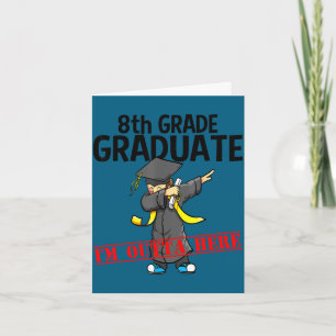 8th grade graduation shirt funny dabbing boy party card
