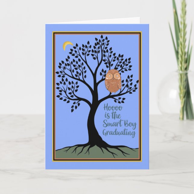 8th Grade Graduation with Owl Card (Front)