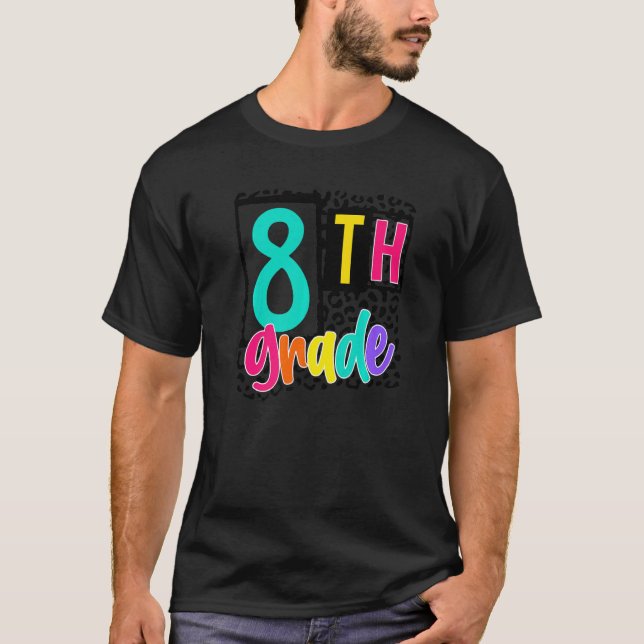 8th Grade Leopard Teacher 8th Grade Leopard 2022   T-Shirt (Front)