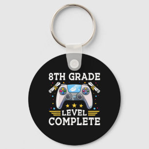 8th Grade Level Complete Gamer Kids Cl Of 2025 Boy Key Ring
