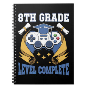 8th Grade Level Complete Gaming Gamer Graduation Notebook