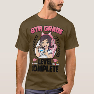 8th Grade Level Complete Graduation 2022 Anime Gam T-Shirt