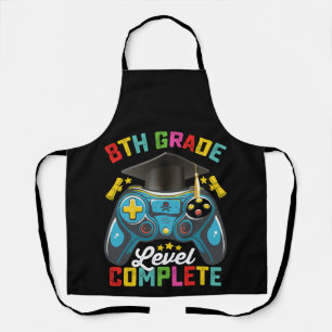 8th Grade Level Complete Graduation Gaming Gamer Apron