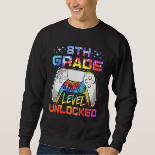 8th Grade Level Unlocked First Day Of School Sweatshirt