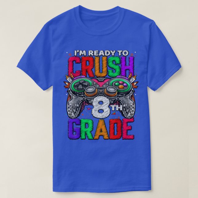 8th Grade Level Unlocked Game On 8th Grade Back To T-Shirt (Design Front)
