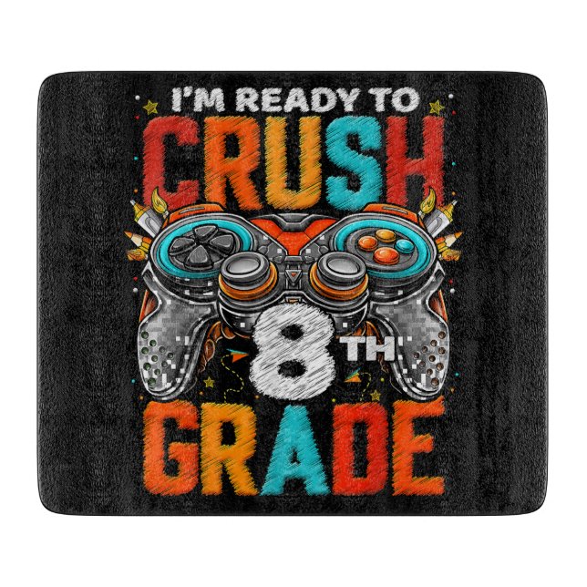 8th Grade Level Unlocked Game On Back To School  Cutting Board (Front)